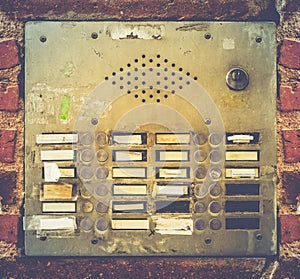 Retro Grungy Apartment Buzzer System