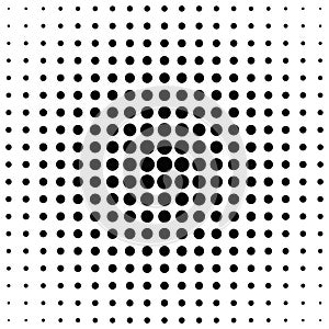 Retro halftone circle pattern background from dots