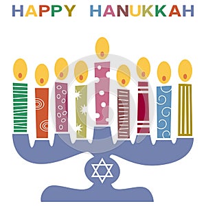 Retro Happy Hanukkah Card [3]