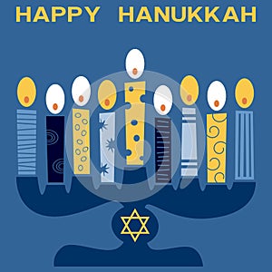 Retro Happy Hanukkah Card [4]