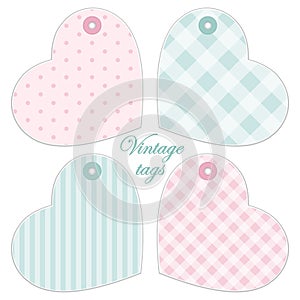 Retro heart tags 5