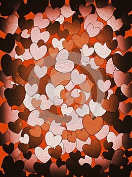 Retro hearts background