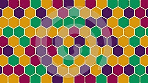 Retro hexagonal geometric background. Vector illustration