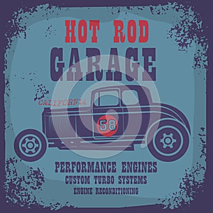 Retro Hot Rod poster