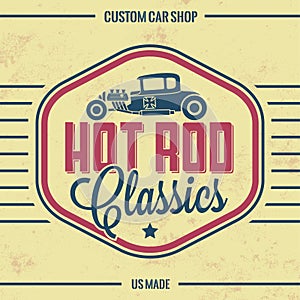 Retro Hot Rod Poster