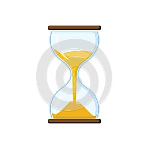 Hourglass with transparent glass