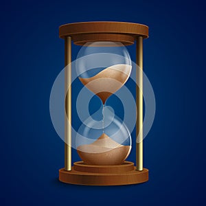 Retro hourglass clock background