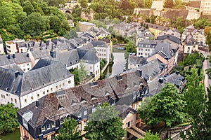 houses the old quarter of Luxembourg city Grund protected by UNESCO