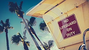 Retro Style Californian Lifeguard Station photo