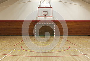 Retro indoor gymnasium