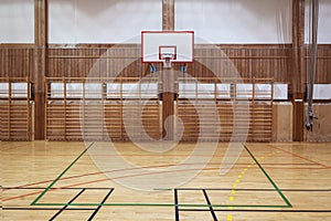 Retro indoor gymnasium