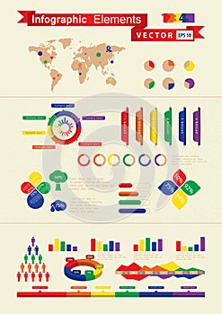 Retro infographic elements