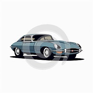 Retro-inspired Grey Jaguar E Type Illustrations With A Modern Twist