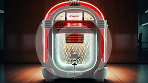 A retro jukebox that plays recordings of historic business speeches and landmark financial news