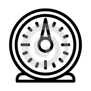 Retro kitchen timer icon, outline style