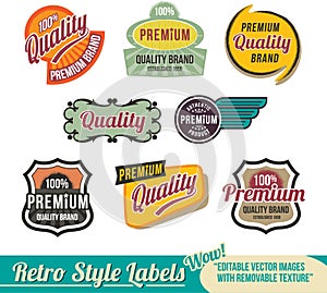 Retro label Banner set