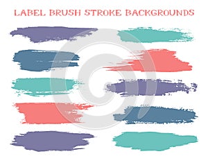 Retro label brush stroke backgrounds