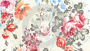 Retro Laces Fabric in Floral Abstract Seamless Pattern on Textile Texture Background, used as Furniture Material or Vintage Style