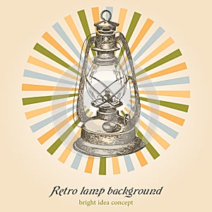 Retro lamp background