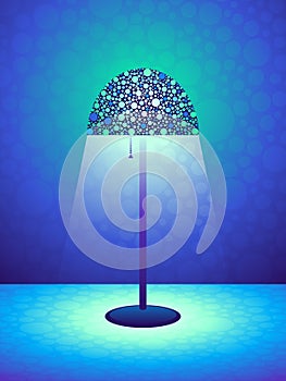 Retro lamp background