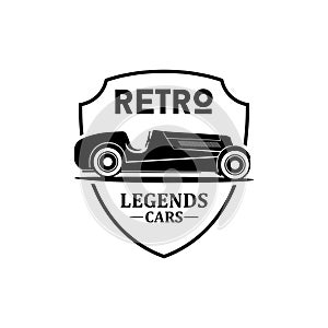 Retro legends car logo vector photo