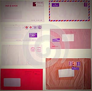 Retro letter envelope