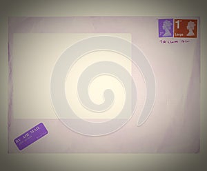 Retro letter envelope