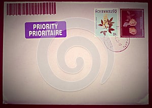 Retro letter envelope