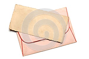 Retro letter witth envelope