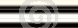 Retro linear halftone gradation texture. Fading thick to thin line gradient pattern. Parallel repeating stripe