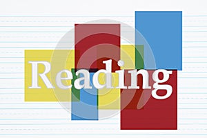 Retro lined paper with text Reading