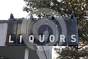 Retro liquor store sign