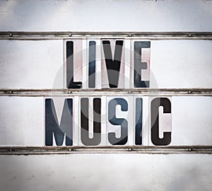 Retro Live Music Sign