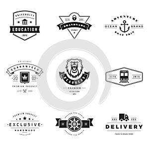 Retro Logotypes vector set