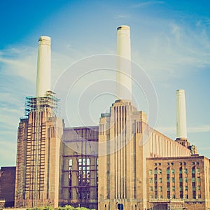 Retro look Battersea Powerstation London