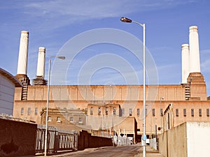 Retro look Battersea Powerstation London