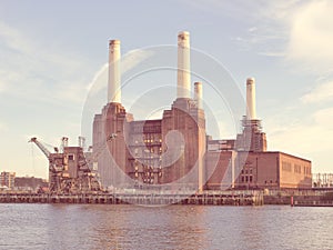 Retro look Battersea Powerstation London