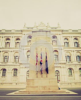 Retro look The Cenotaph, London