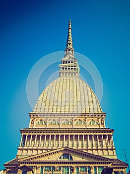 Retro look Mole Antonelliana, Turin