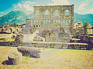 Retro look Roman Theatre Aosta