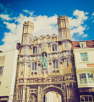 Retro look St Augustine Gate in Canterbury