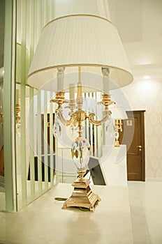A retro luxury lamp in an appartment