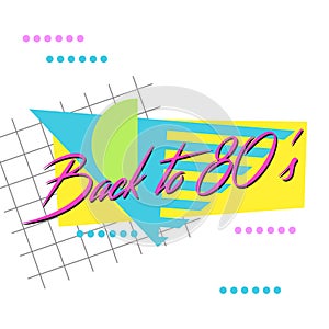 Retro Magenta 80`s Logo Vector Graphic Miami Vice Style