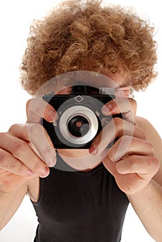 Retro Man using Retro Camera