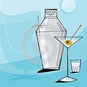 Retro Martini (Vector)