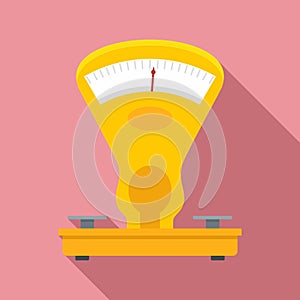 Retro mechanical scales icon, flat style