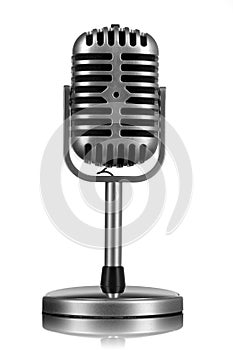 Retro microphone isolated