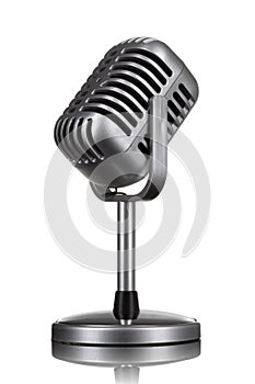 Retro microphone isolated