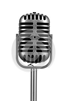 Retro microphone isolated