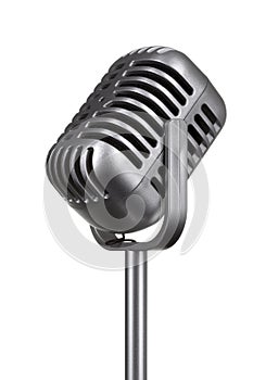 Retro microphone isolated